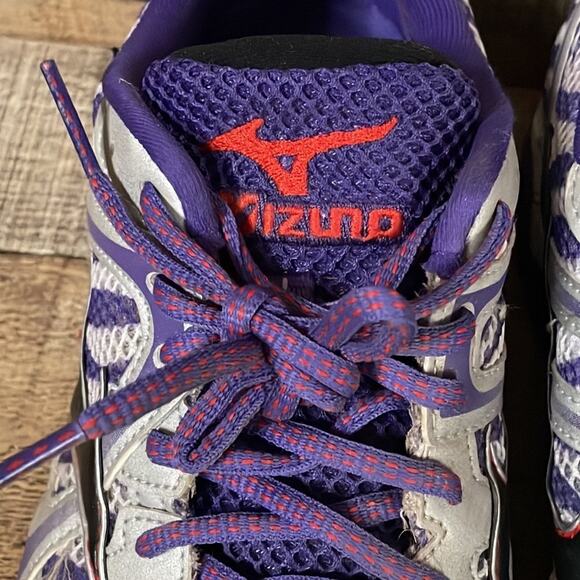 𝅺Mizuno Wave Elixir 7 Running Shoes White Anthracite Prism Violet Size 10.5 - Picture 4 of 12